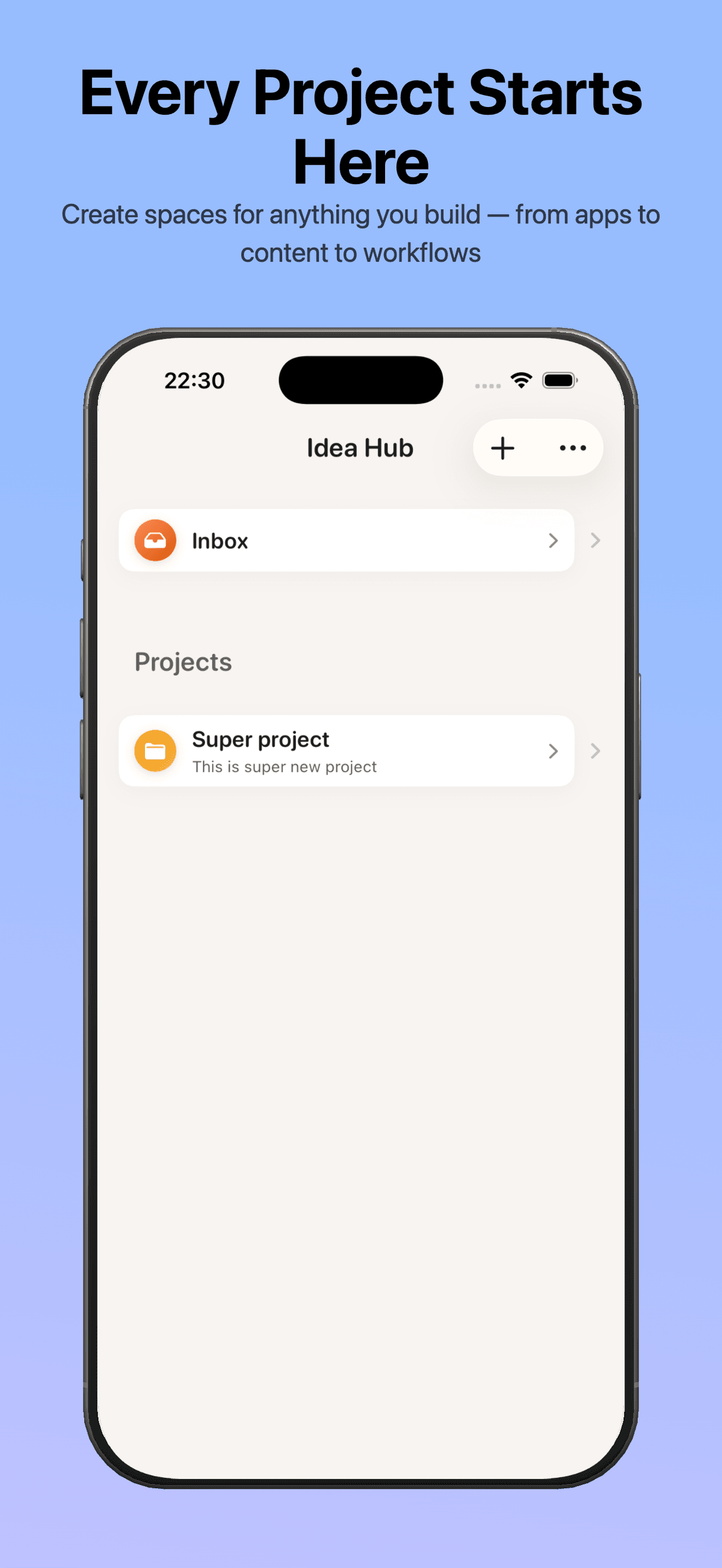 Planelo: Idea & Project Hub screenshot 1