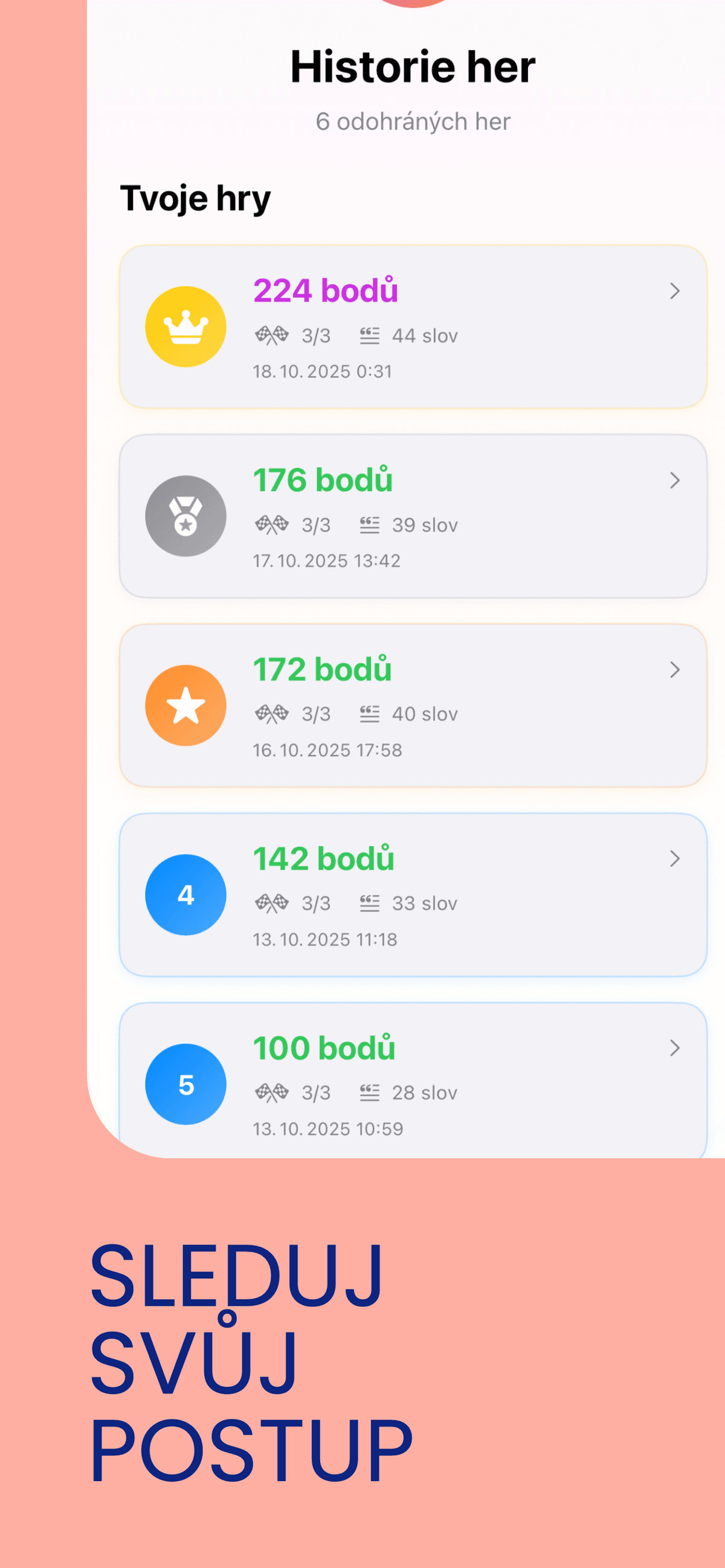 Mistr slova – česká slovní hra screenshot 1