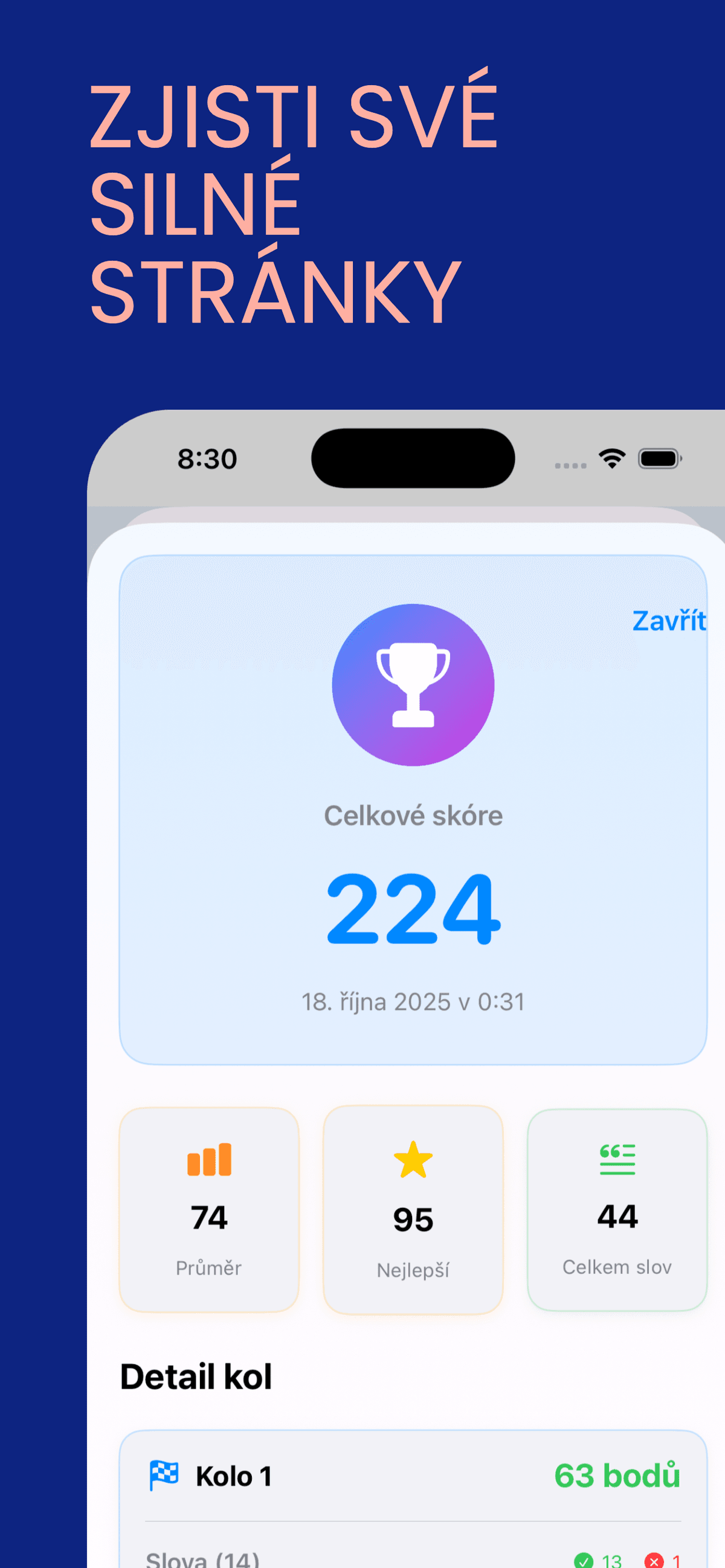 Mistr slova – česká slovní hra screenshot 2
