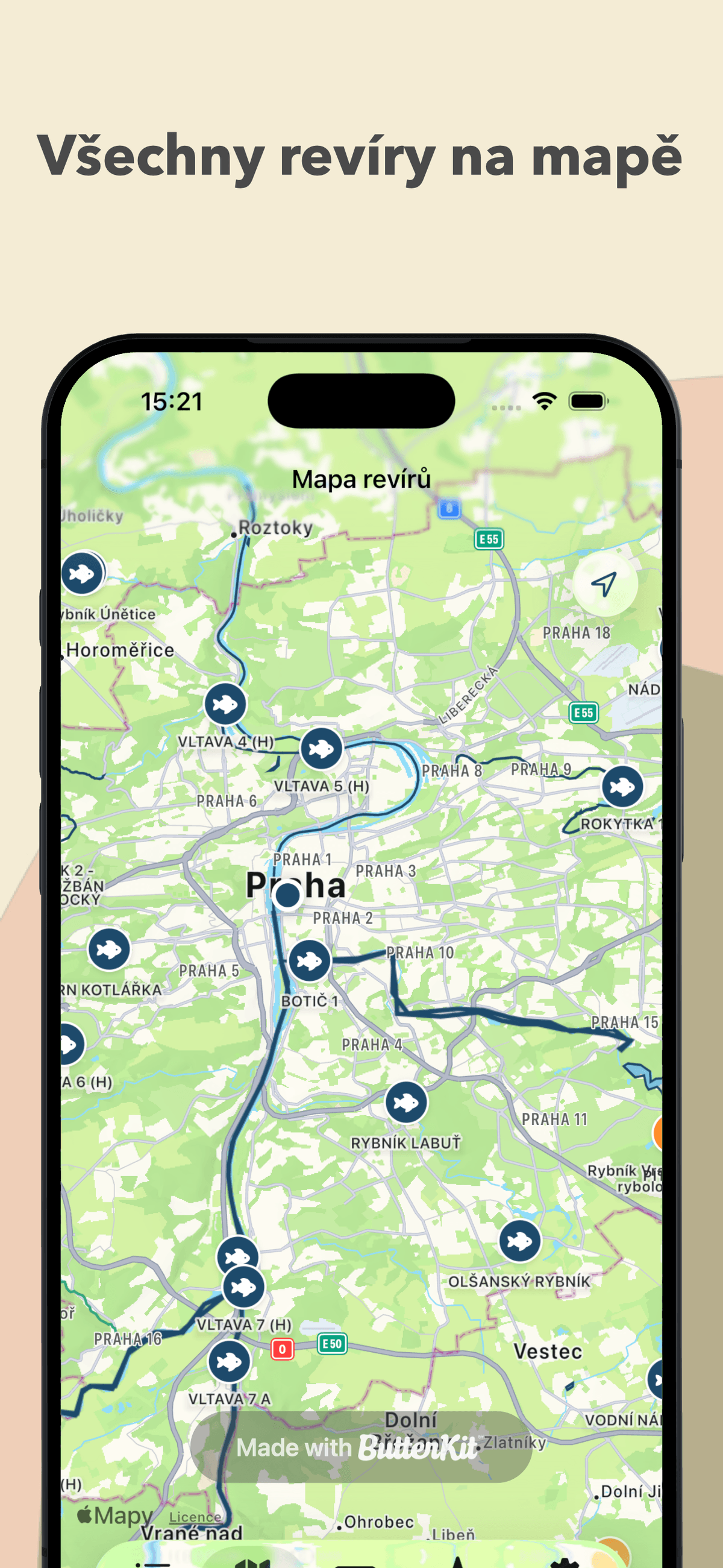 Rybmap: rybářské revíry ČR screenshot 1