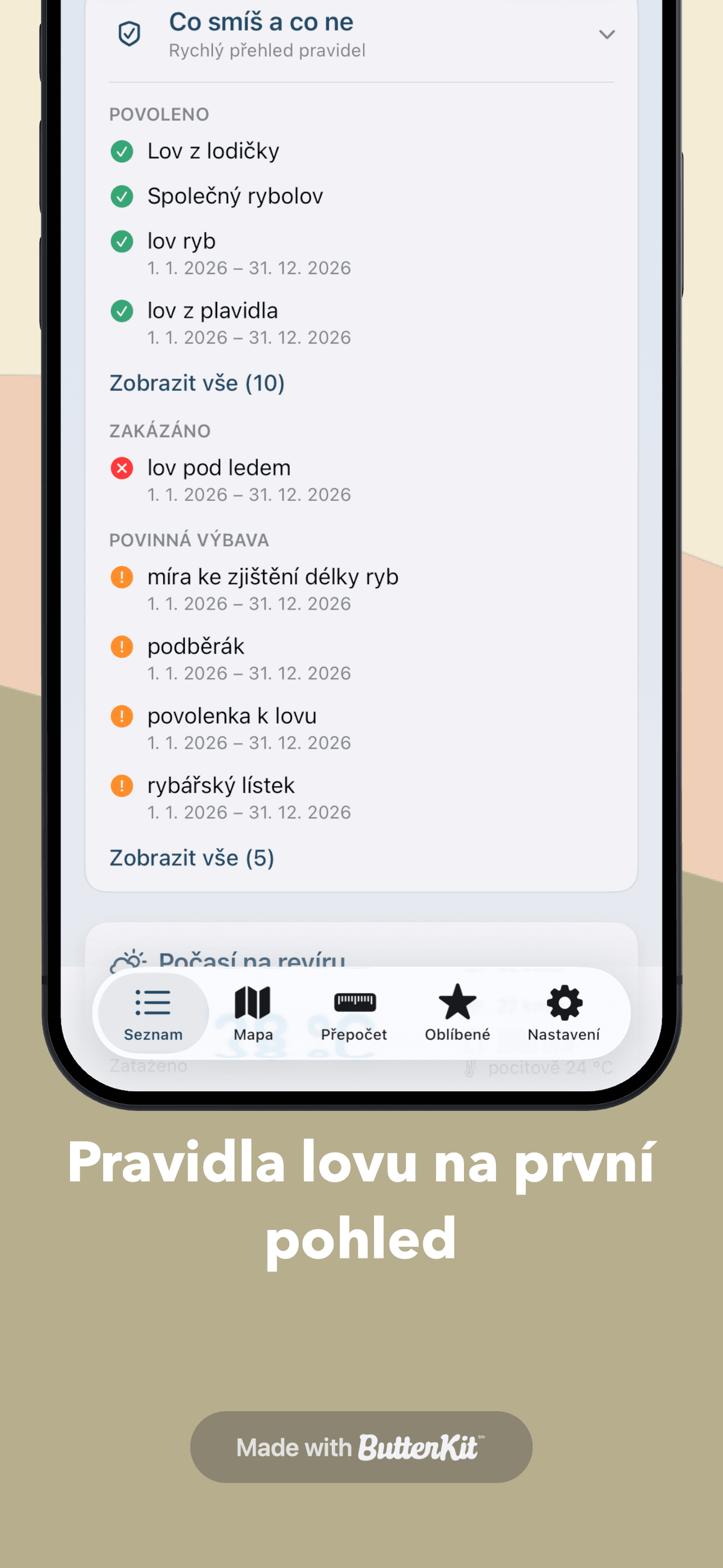 Rybmap: rybářské revíry ČR screenshot 2