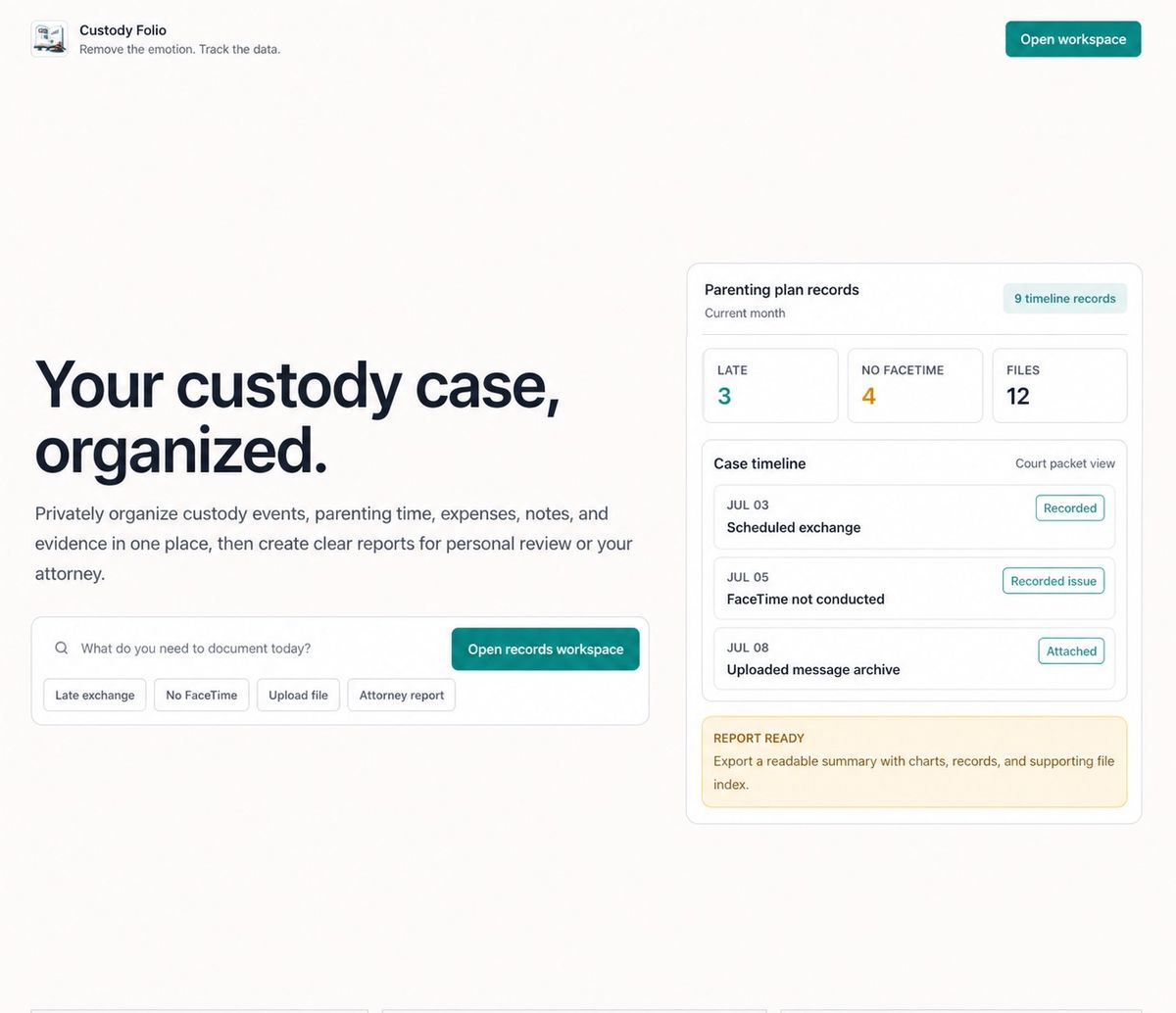 Custody Folio  screenshot 1