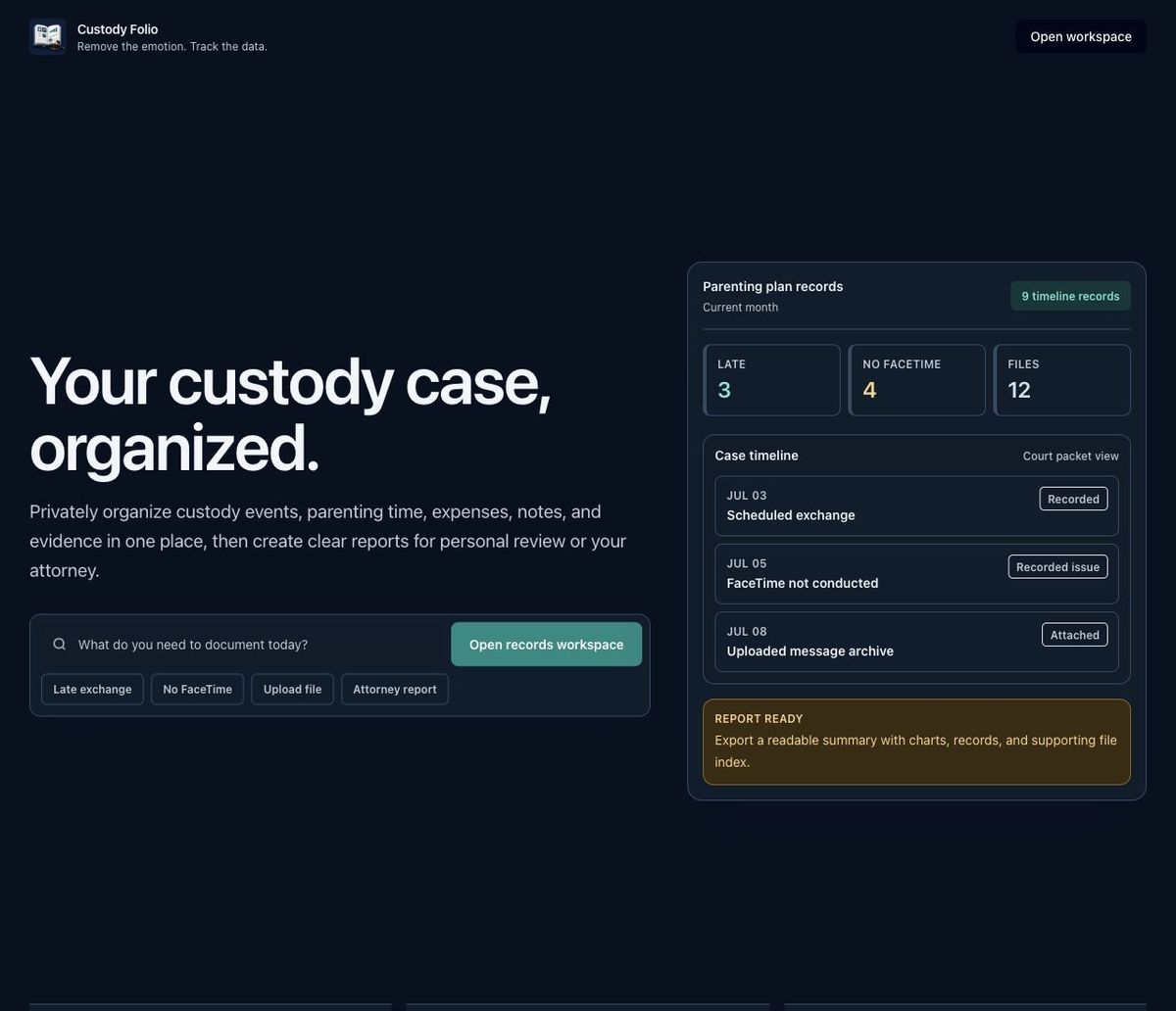 Custody Folio  screenshot 2