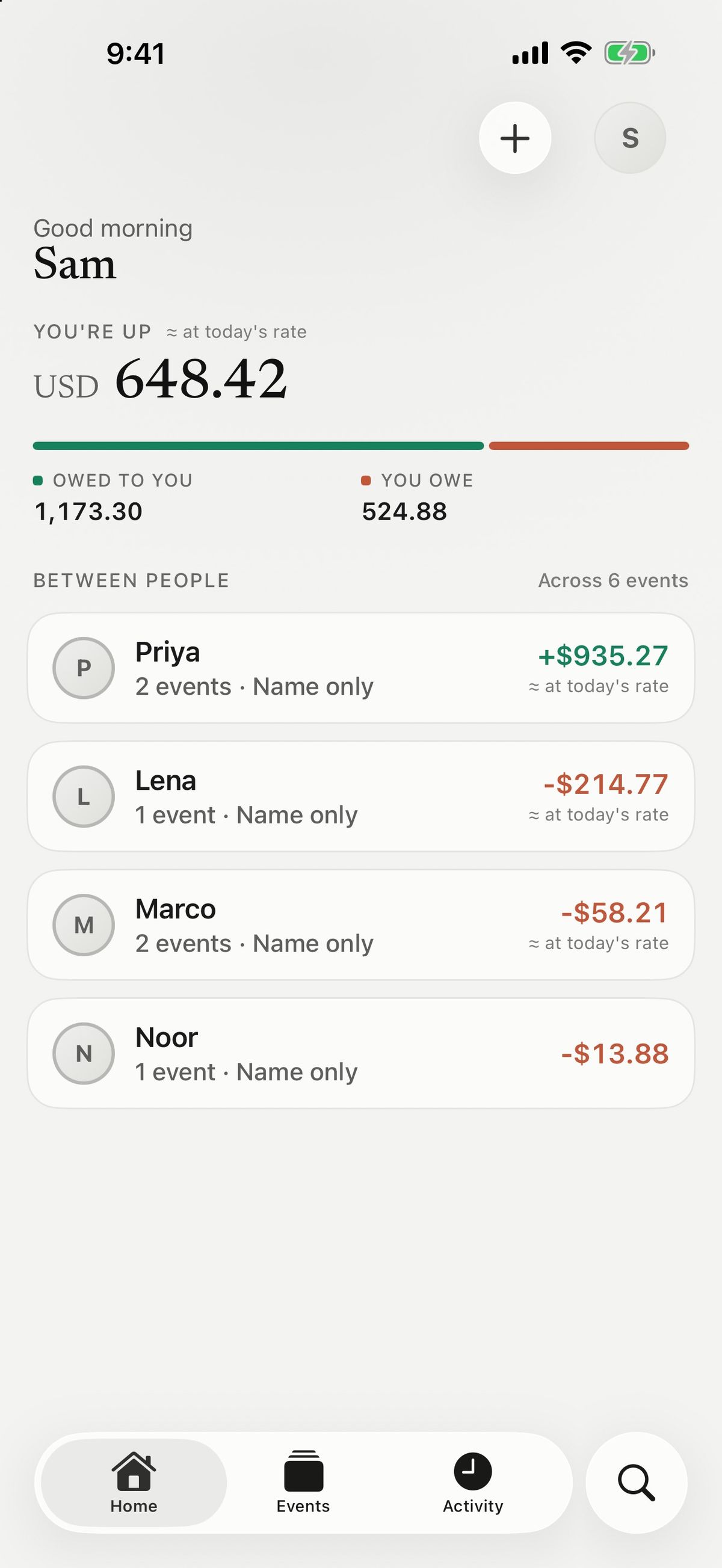 LetsSplit: Group Expenses screenshot 1