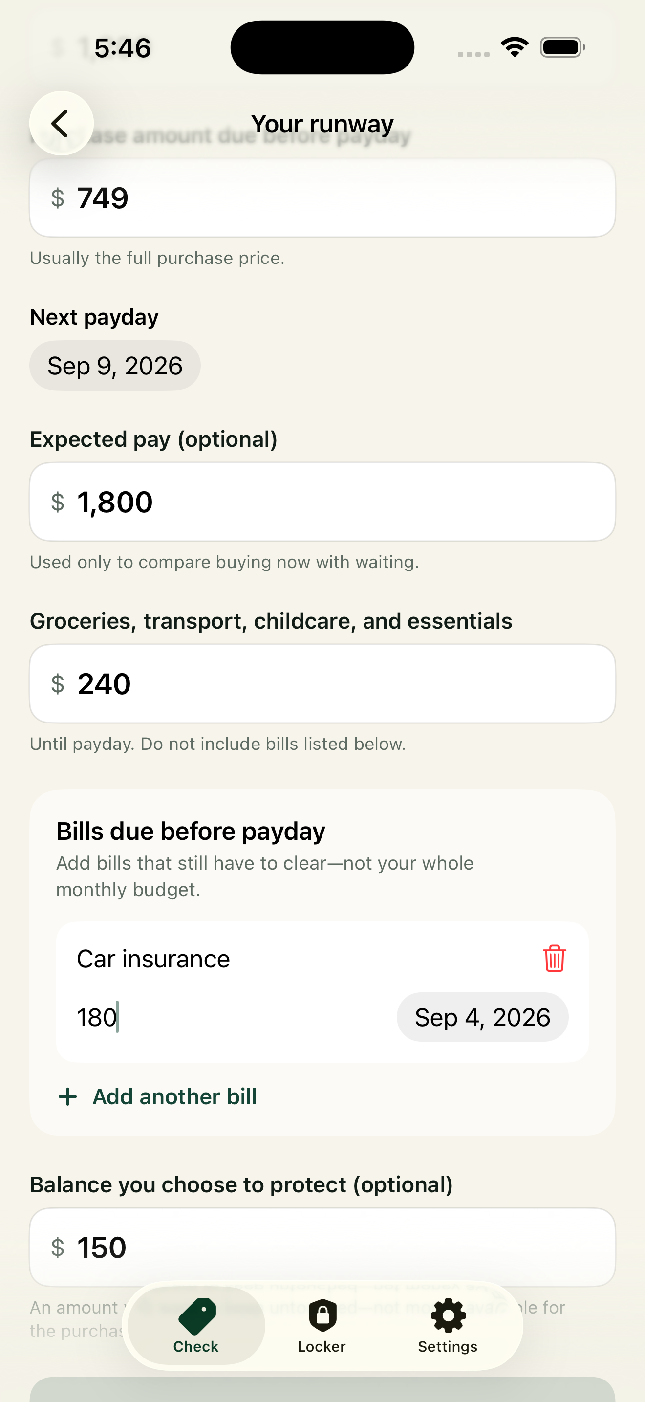 Burden: Purchase Check screenshot 2