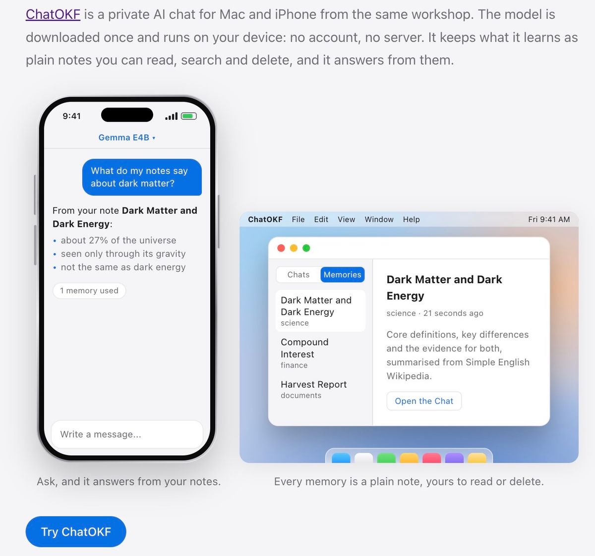 ChatOKF screenshot 1