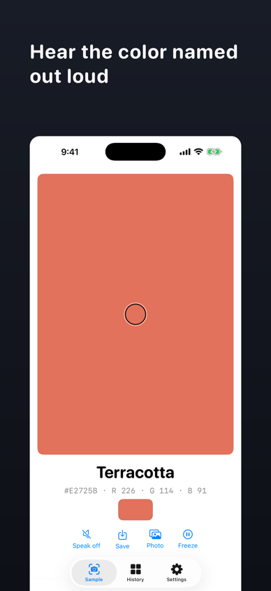ColorSpeak: Color Identifier screenshot 1