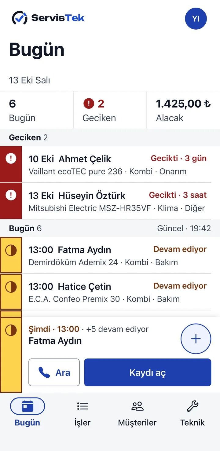 ServisTek: Kombi Servis Formu screenshot 1